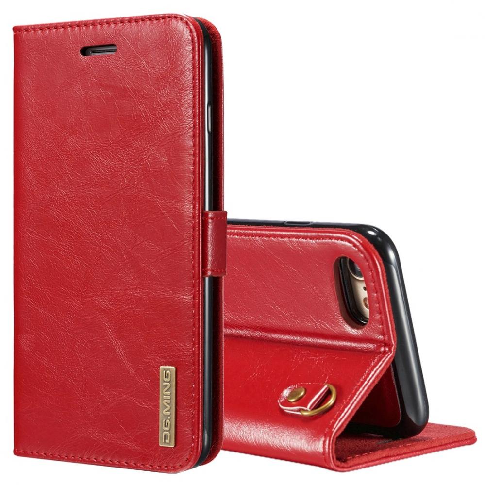  Plånboksfodral med magnetskal äkta läder för iPhone 7/8 - DG.MING