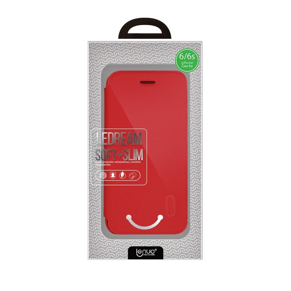 Lenuo Flipfodral för iPhone 6/6s - Röd