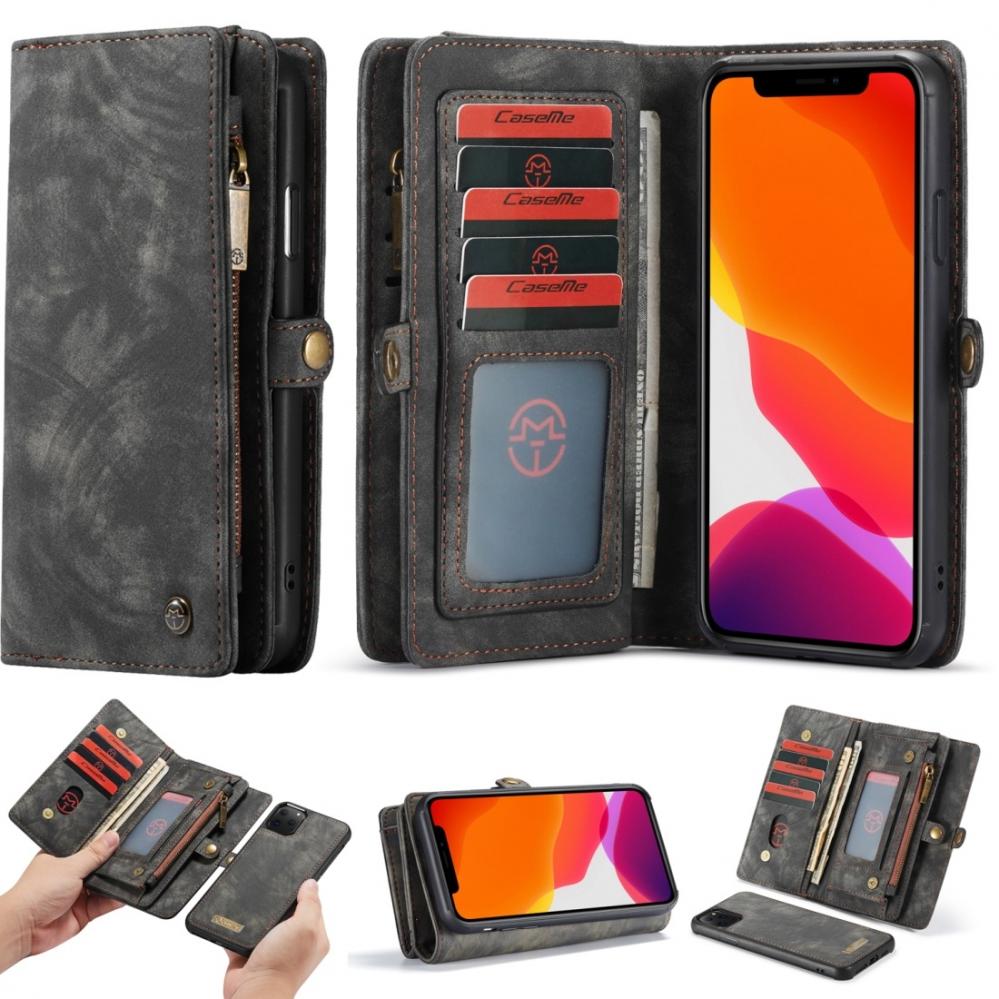 Plånboksfodral med magnetskal för iPhone 11 Pro Max Grå - CaseMe