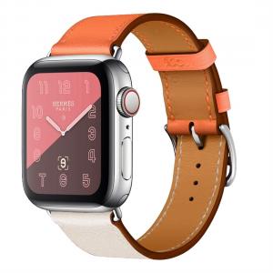  Armband för Apple Watch 42/44/45mm konstläder Tvåfärgad