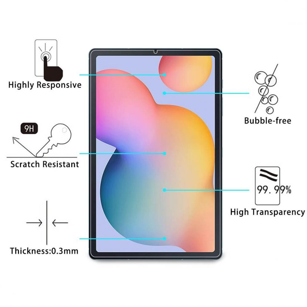 Displayskydd för Galaxy Tab S6 Lite P610/P615 av härdat glas