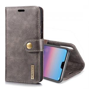  Plånboksfodral med magnetskal för Huawei P20 Mörkbrun - DG.MING