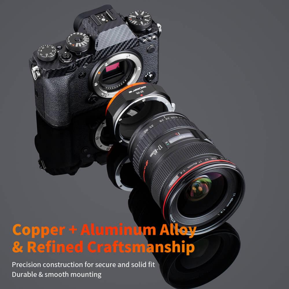  K&F Objektivadapter v2 till Canon EF/EF-S objektiv fr Fujifilm X kamerahus