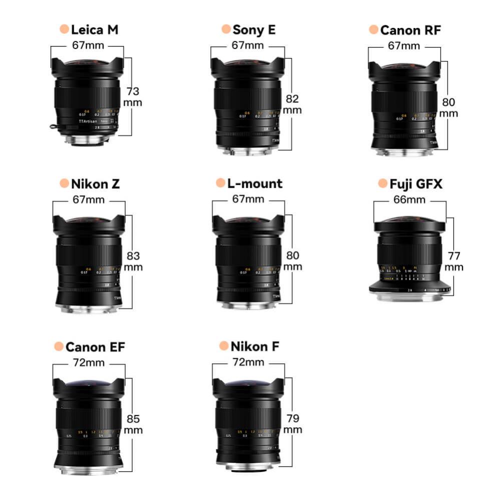  TTArtisan 11mm f/2.8 Fisheye-objektiv Fullformat fr Canon EOS RF