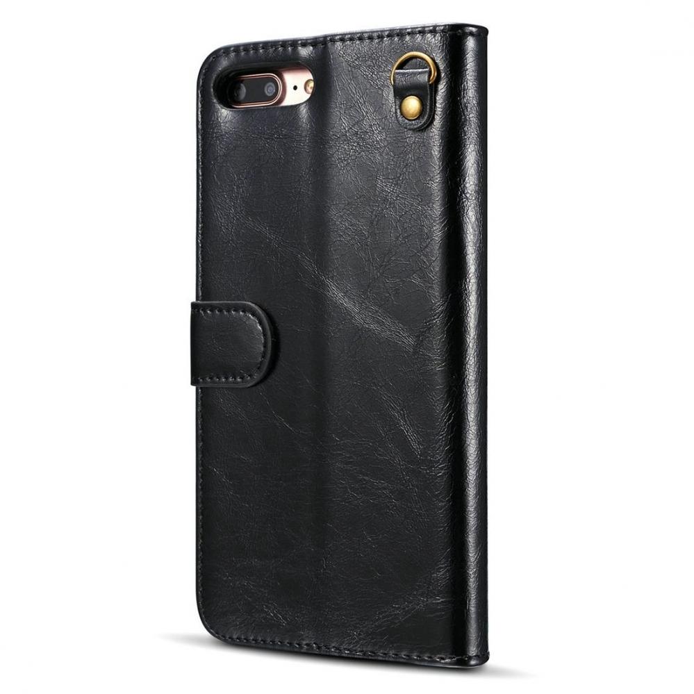 Plånboksfodral med magnetskall äkta läder för iPhone 7/8 Plus - DG.MING