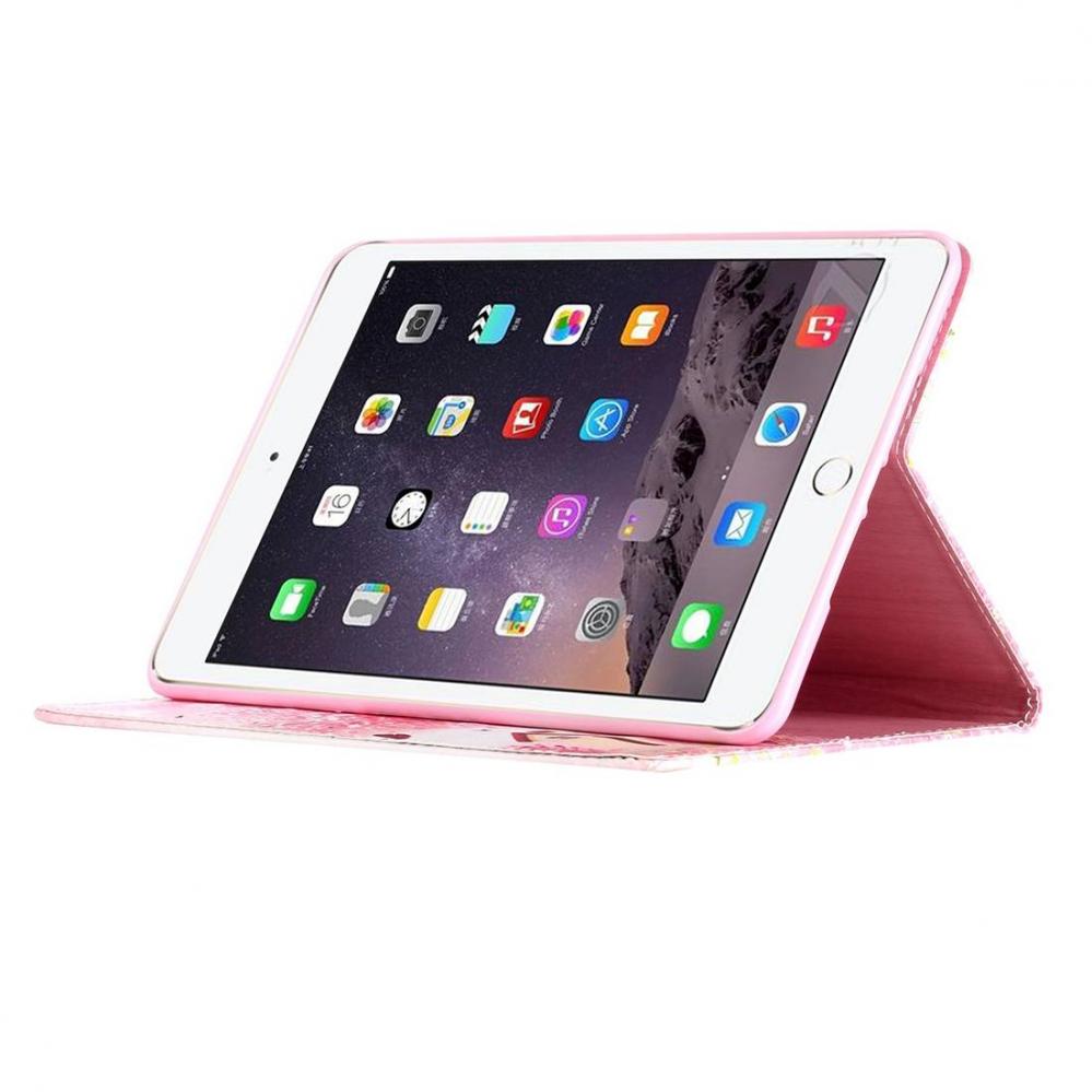  Fodral fr iPad mini 4 - Vit med rosa blommor