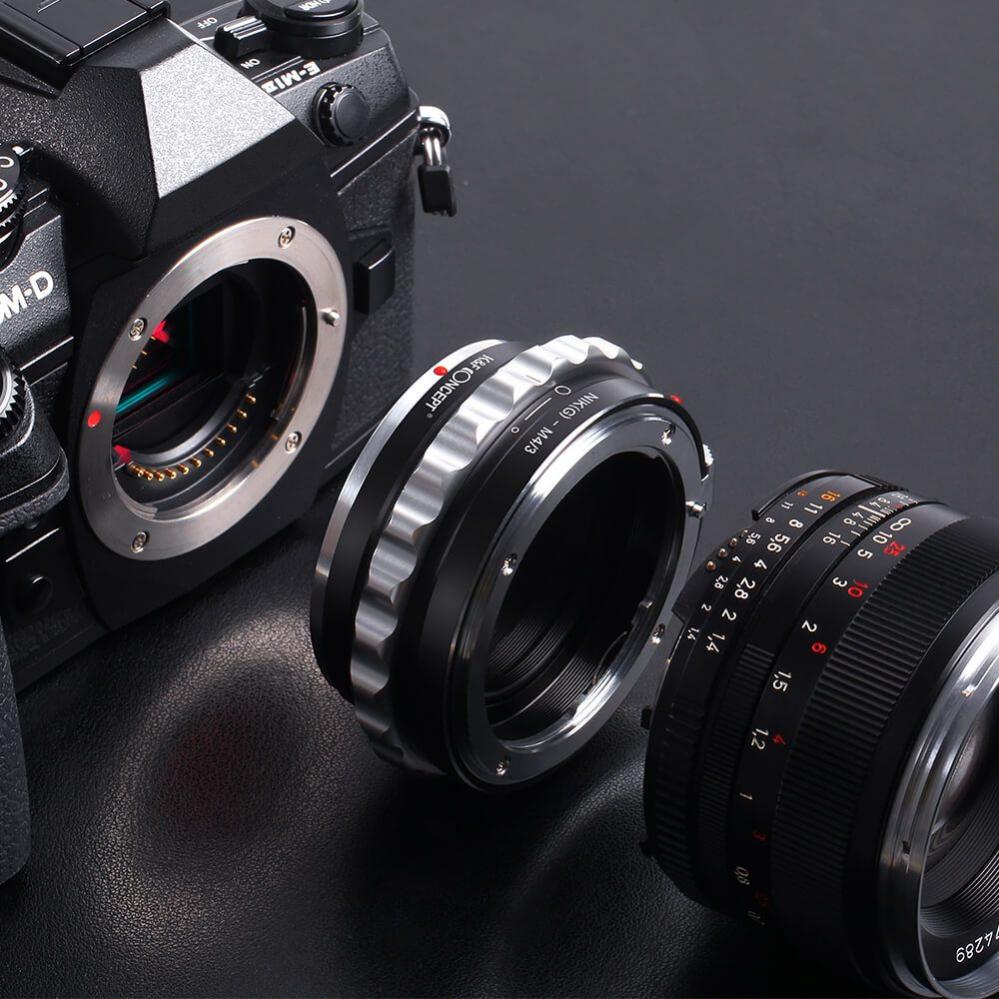  K&F Concept Objektivadapter till Nikon G/F objektiv för Micro 4/3 kamerahus