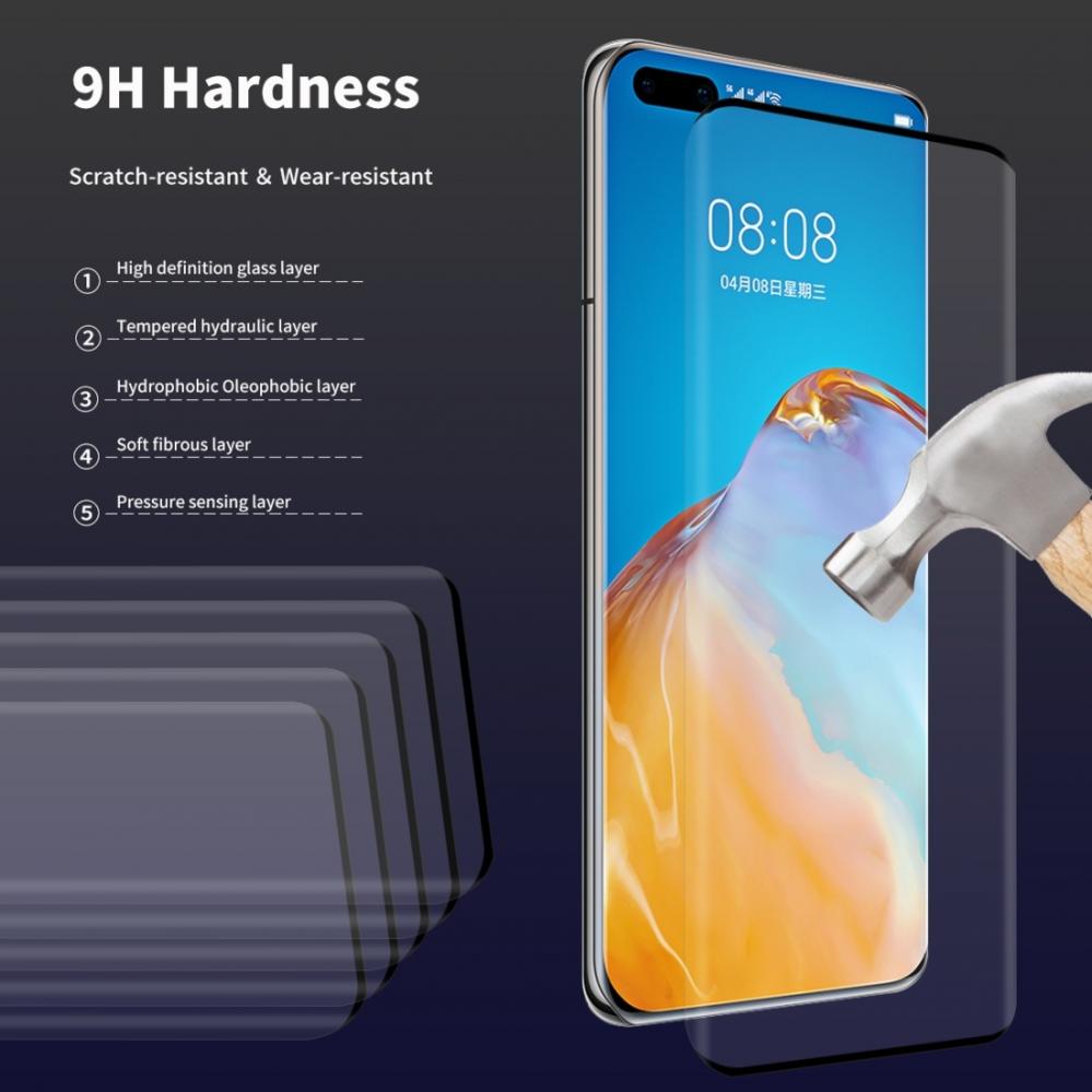 Skärmskydd heltäckande för Huawei P40 Pro av härdat glas