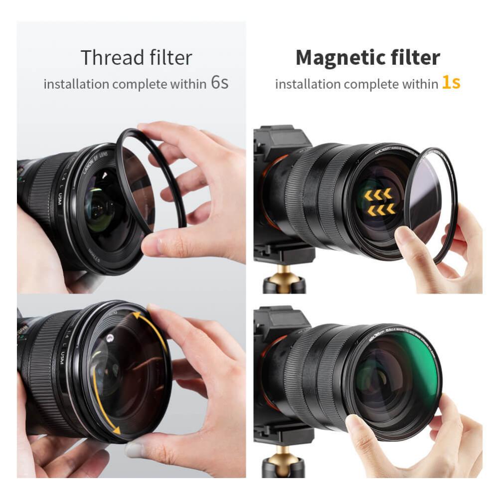 K&F Concept Magnetisk Black Mist 1/4 filter med adapterring & magnetlock