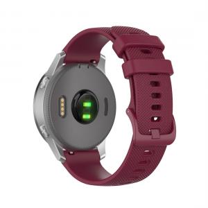 Silikonarmband Vinröd för 18mm Watch Garmin Vivoactive 4S