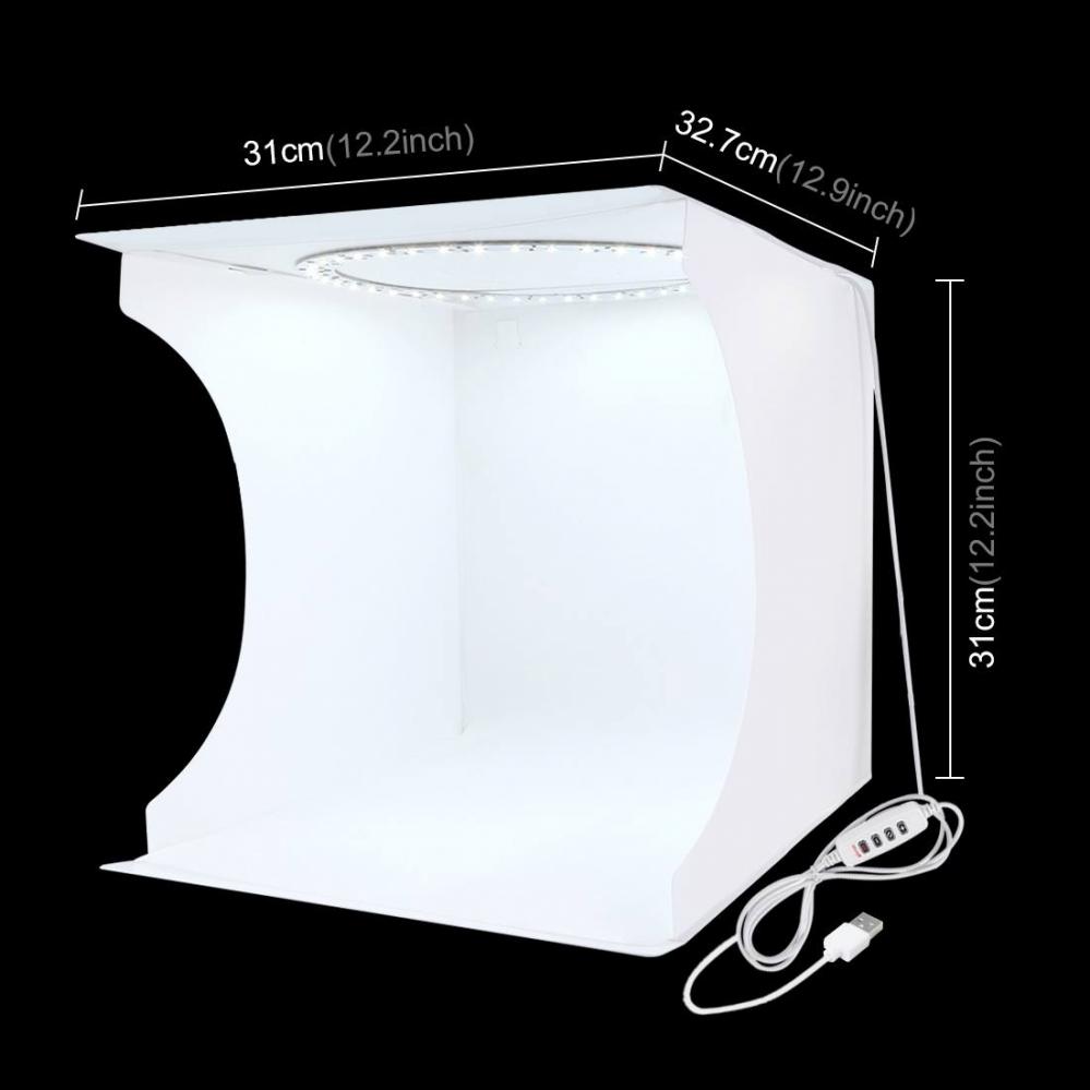 Puluz Ljustältbox med lysdiodsslinga 31x31x32cm