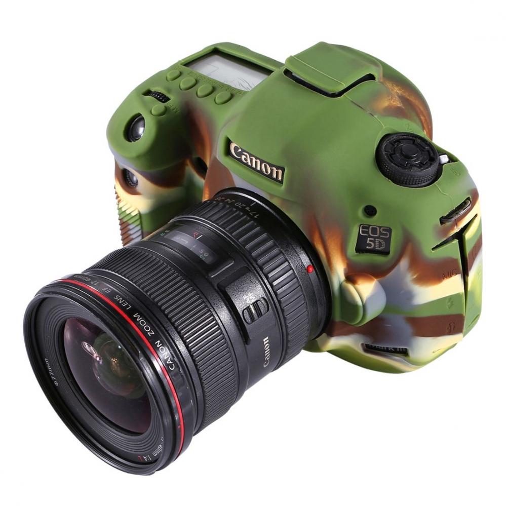  Puluz Silikonfodral fr Canon EOS 5D Mark III / 5D3 Kamouflage
