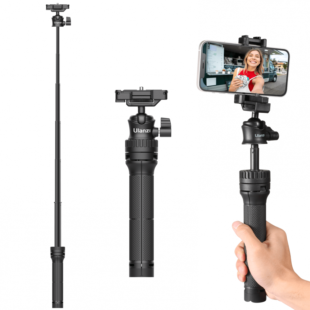  Ulanzi Selfiepinne/stativ för mobil & kamera vlog-inspelning