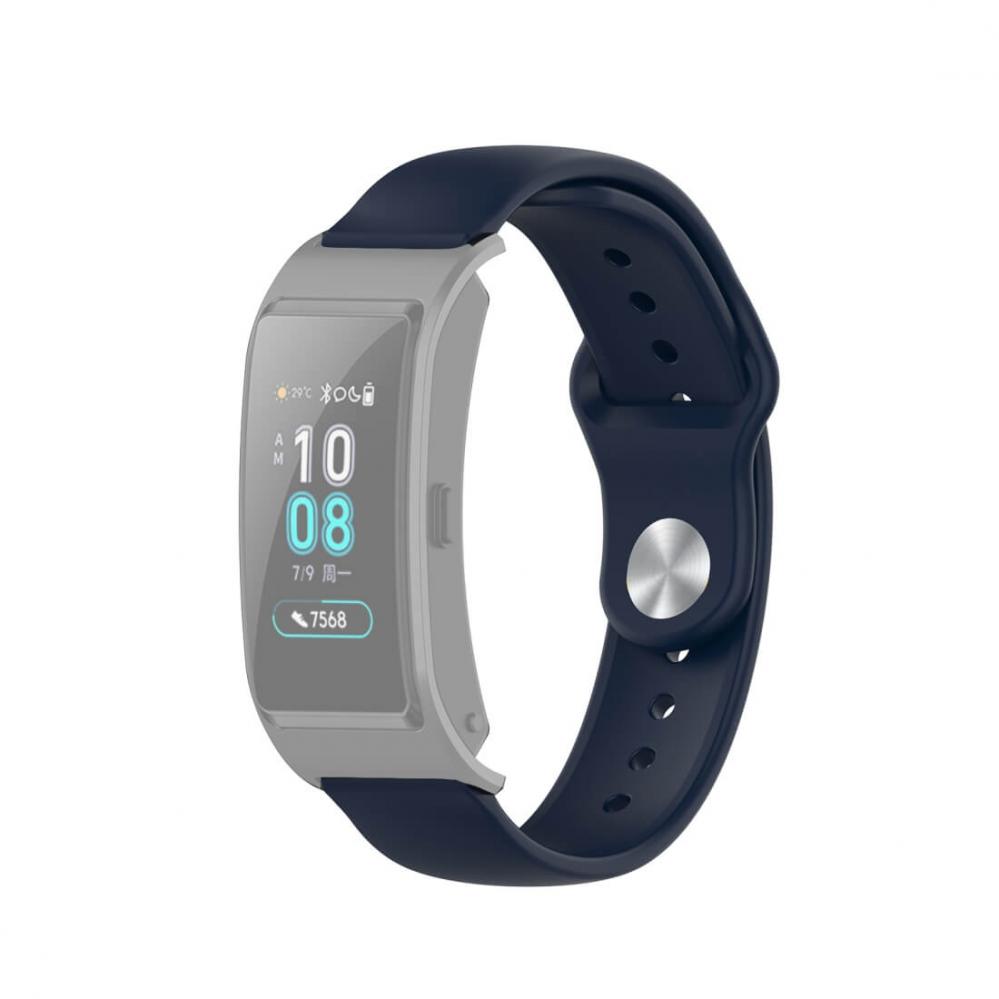 Silikonarmband Navyblå för 18mm Watch med stiftspänne 95-160mm