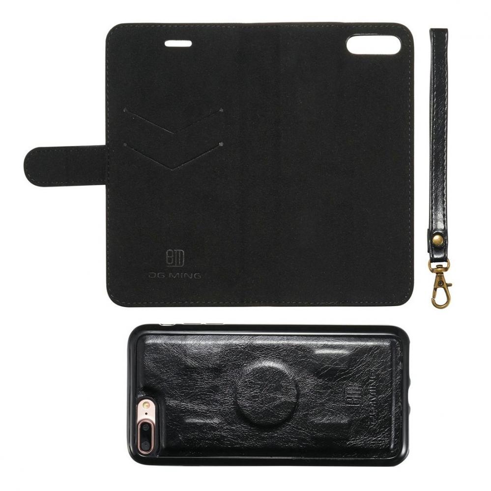  Plånboksfodral med magnetskall äkta läder för iPhone 7/8 Plus - DG.MING
