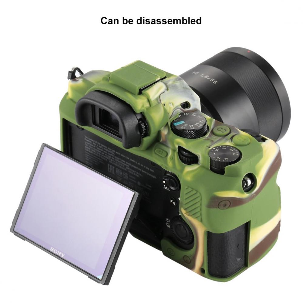 Puluz Mjukt skyddsfodral för Sony ILCE-7MII / 7SMII / 7RMII (Kamouflage)