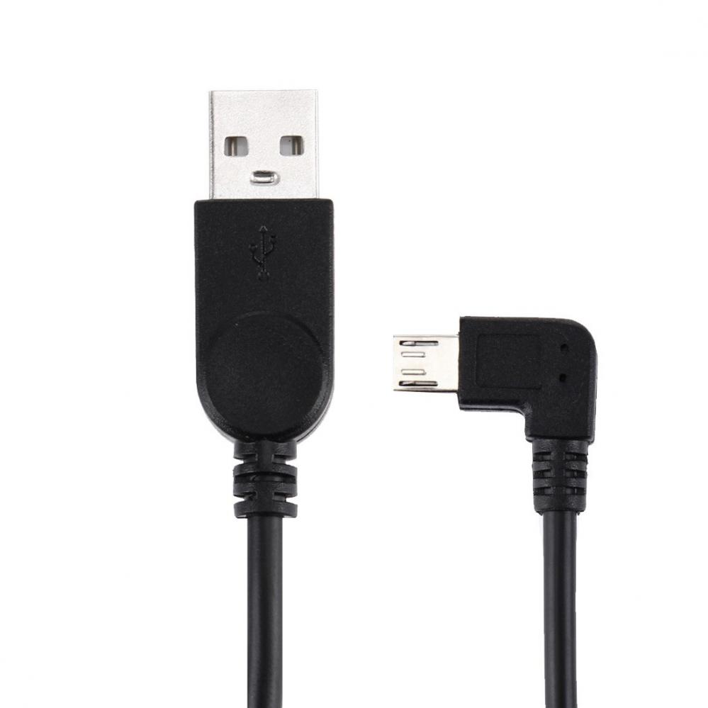 USB-kabel till vinklad Micro USB 17cm