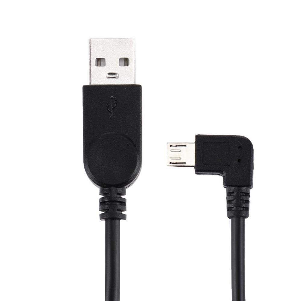  USB-kabel till vinklad Micro USB 0.28 meter