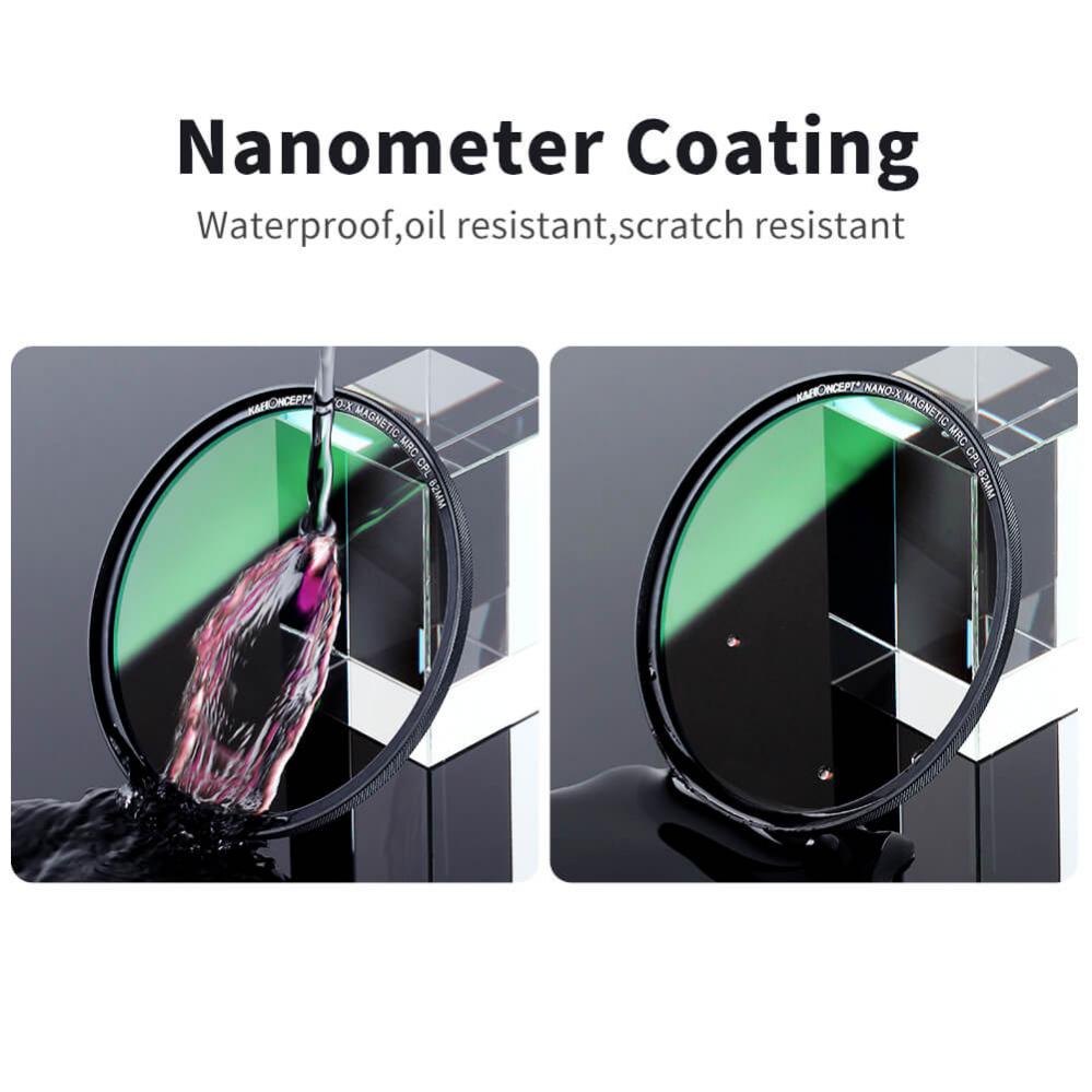 K&F Concept Magnetisk Polarisationsfilter med adapterring & magnetlock