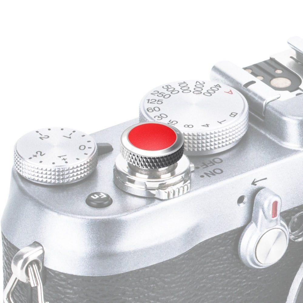 JJC Deluxe avtryckarknapp - Silver & Röd
