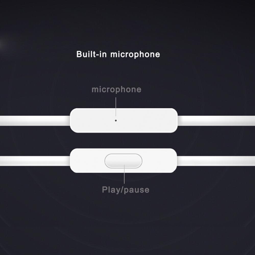  Xiaomi 3,5 mm In-ear Hrlurar Stero Bass med Mic