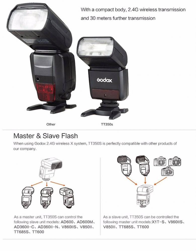  Godox TT350S Mini Thinklite TTL Speedlight