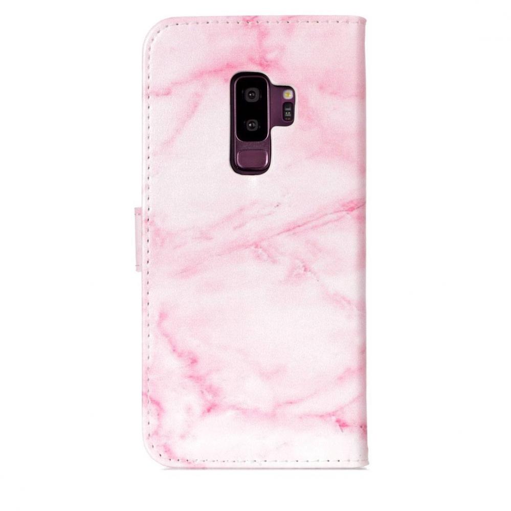  Plnboksfodral fr Galaxy S9 Plus Rosa med kortplatser och fack