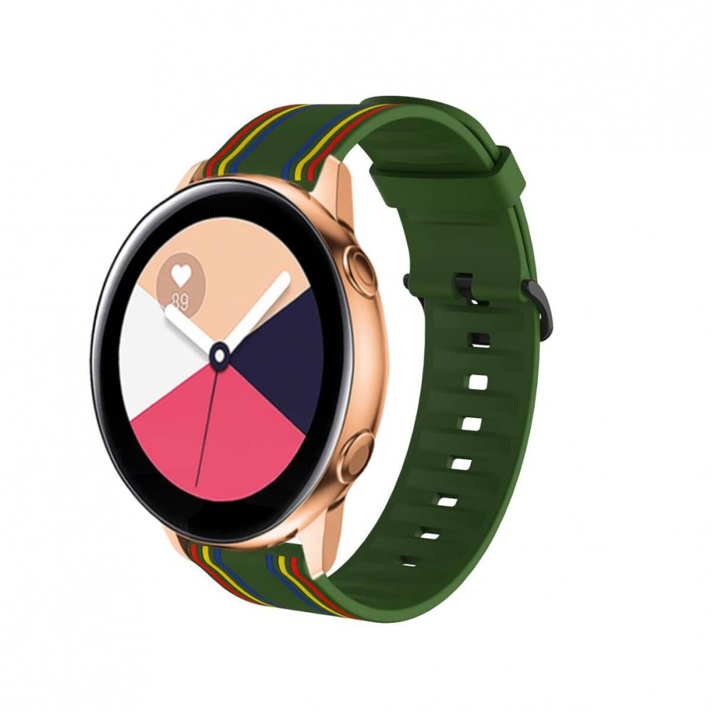 Silikonarmband Armegrön för Smartwatch 22mm Universal modell