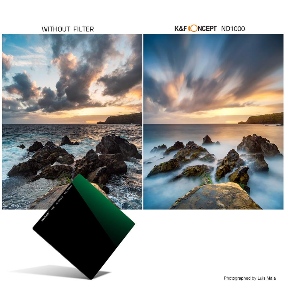 K&F Concept 100mm Filter-Kit ND1000 & Filterhållare med 8x adapterringar