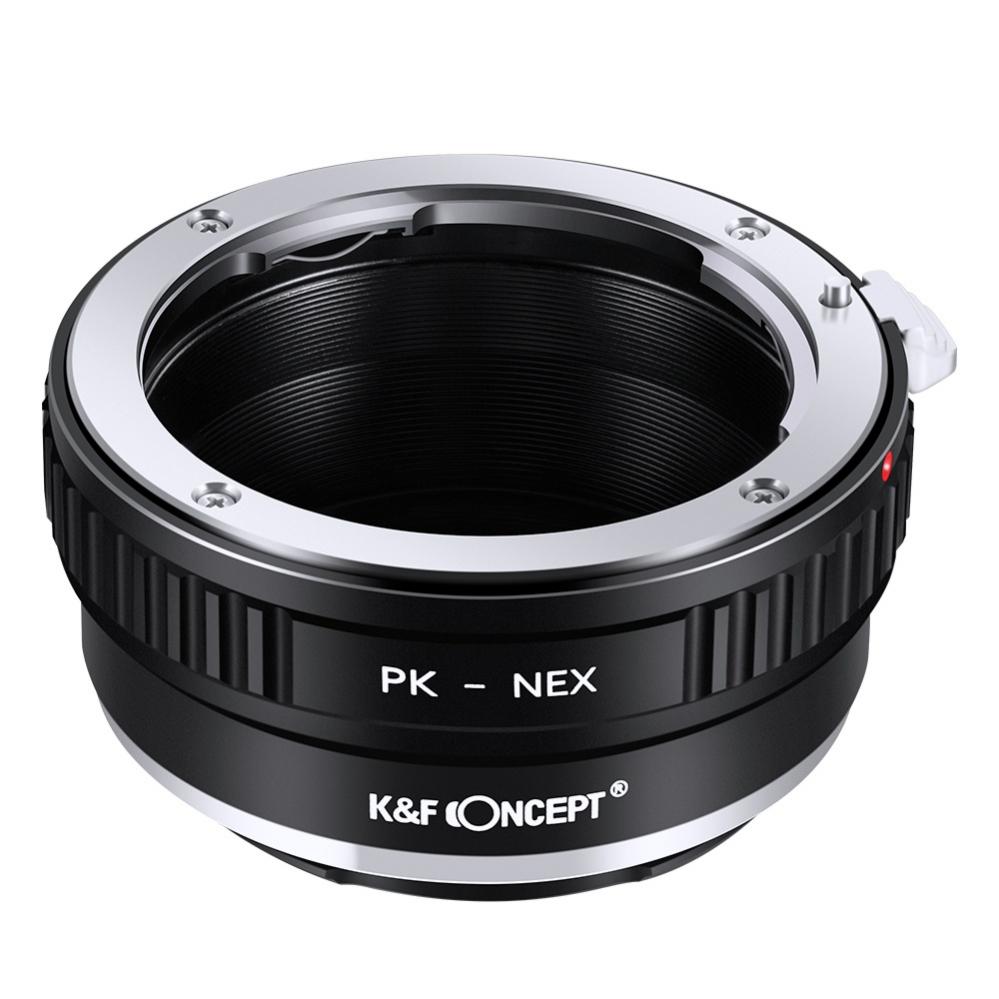  K&F Objektivadapter till Pentax K objektiv för Sony E kamerahus