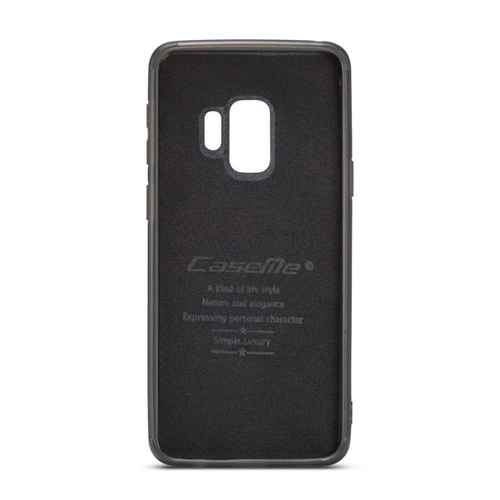  CaseMe Plnboksfodral med skal PU-lder fr Galaxy S9 Brun