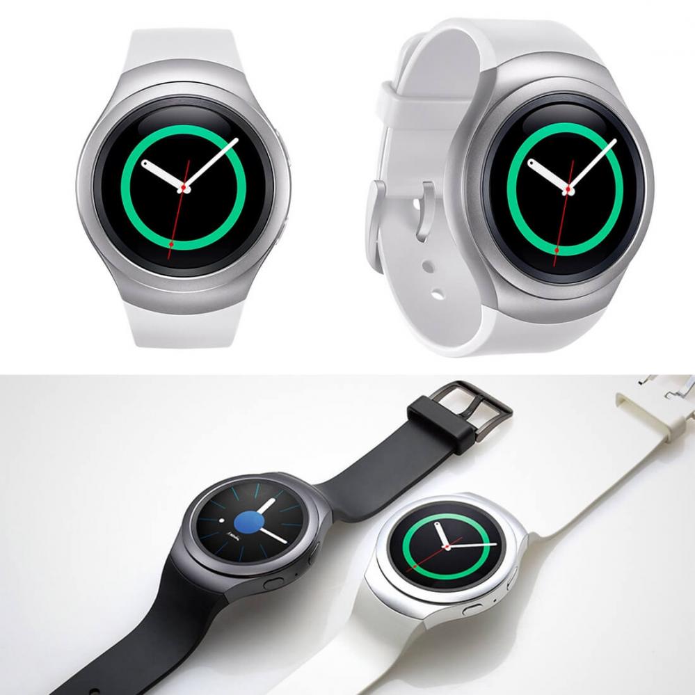 Silikonarmband Svart för Samsung Gear S2/S2 Sport