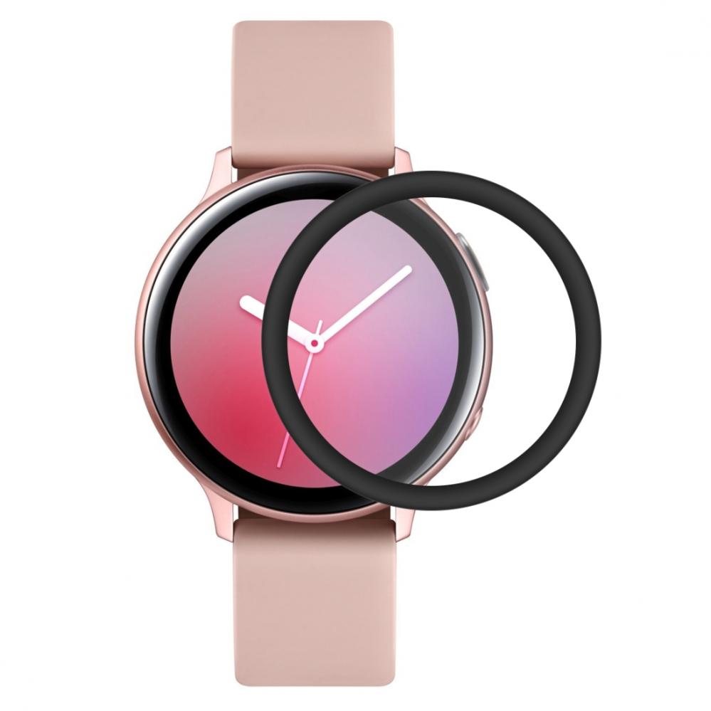  Displayskydd med Svart ram fr Galaxy Watch Active 40mm