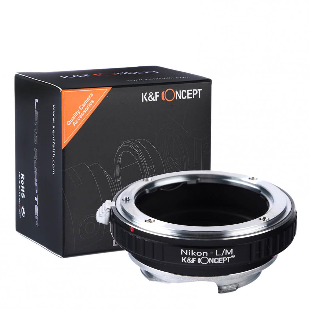 K&F Objektivadapter till Nikon F objektiv för Leica M kamerahus