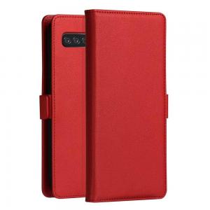  Plånboksfodral för Galaxy S10 Plus med kortplats PU-läder Röd - DZGOGO