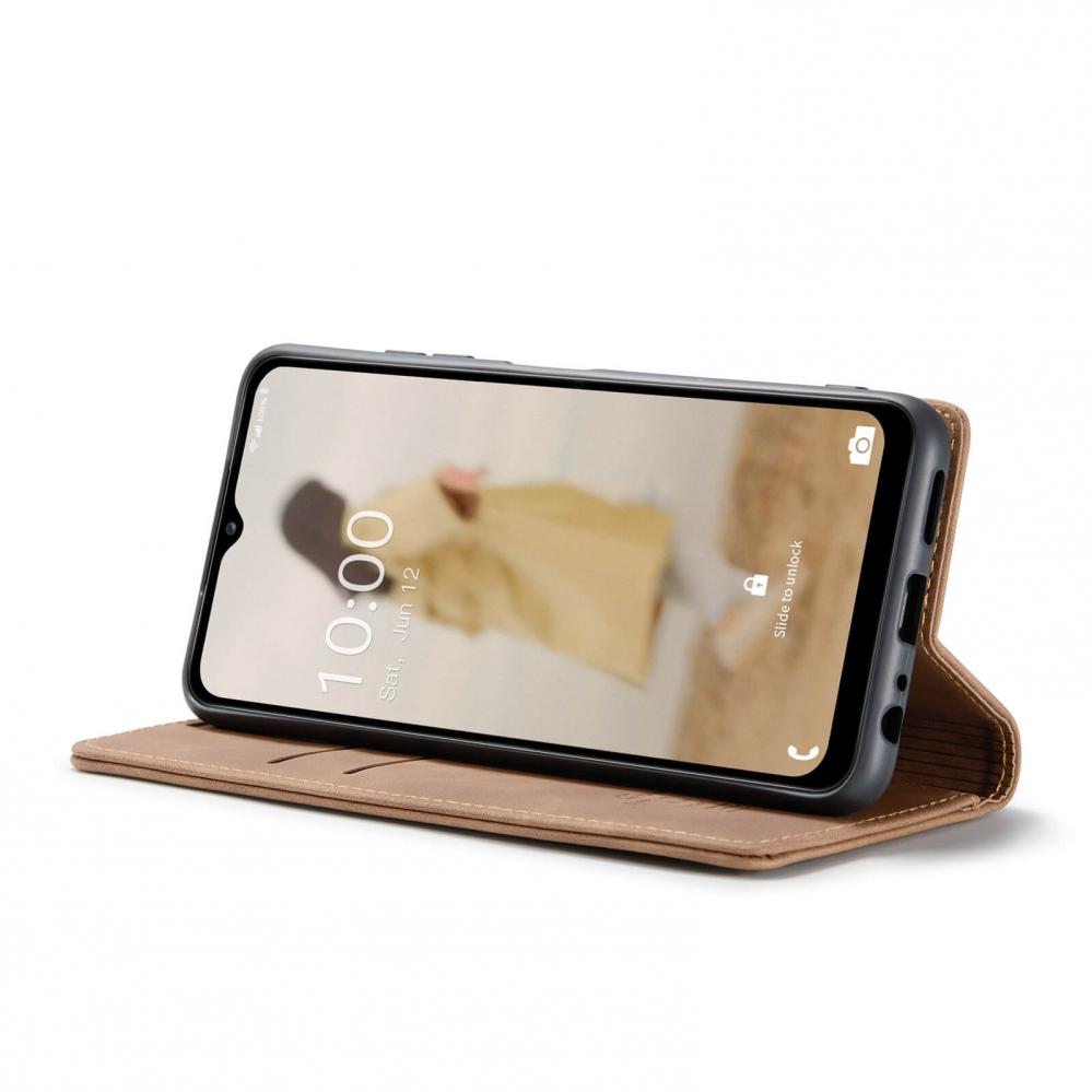  CaseMe Plnboksfodral med kortplats fr Samsung Galaxy A14 5G/4G brun