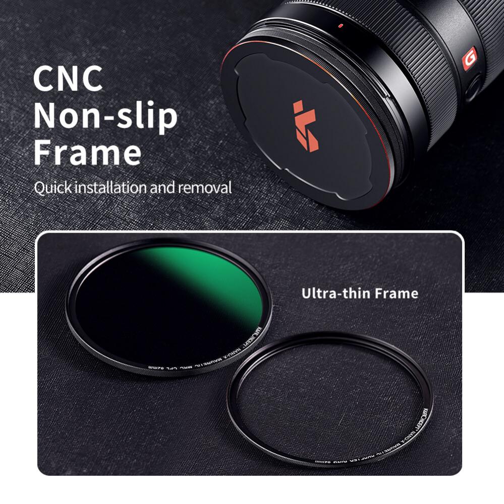 K&F Concept Magnetisk Polarisationsfilter med adapterring & magnetlock