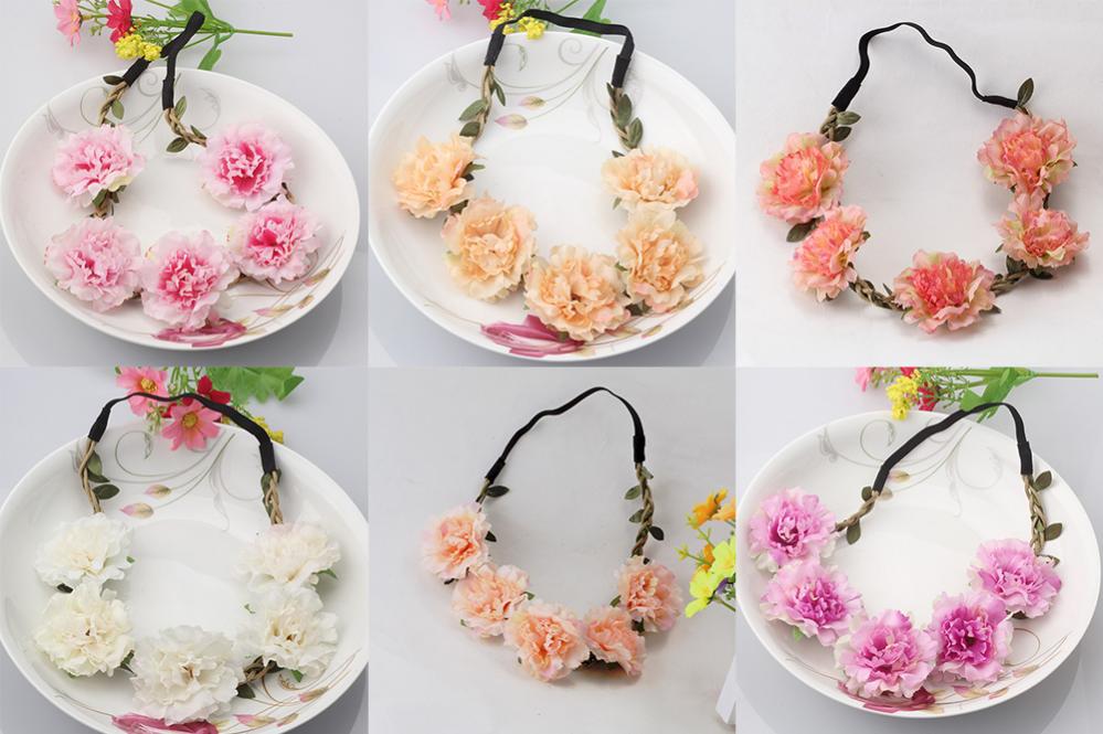 Hårband - fluffiga blommor
