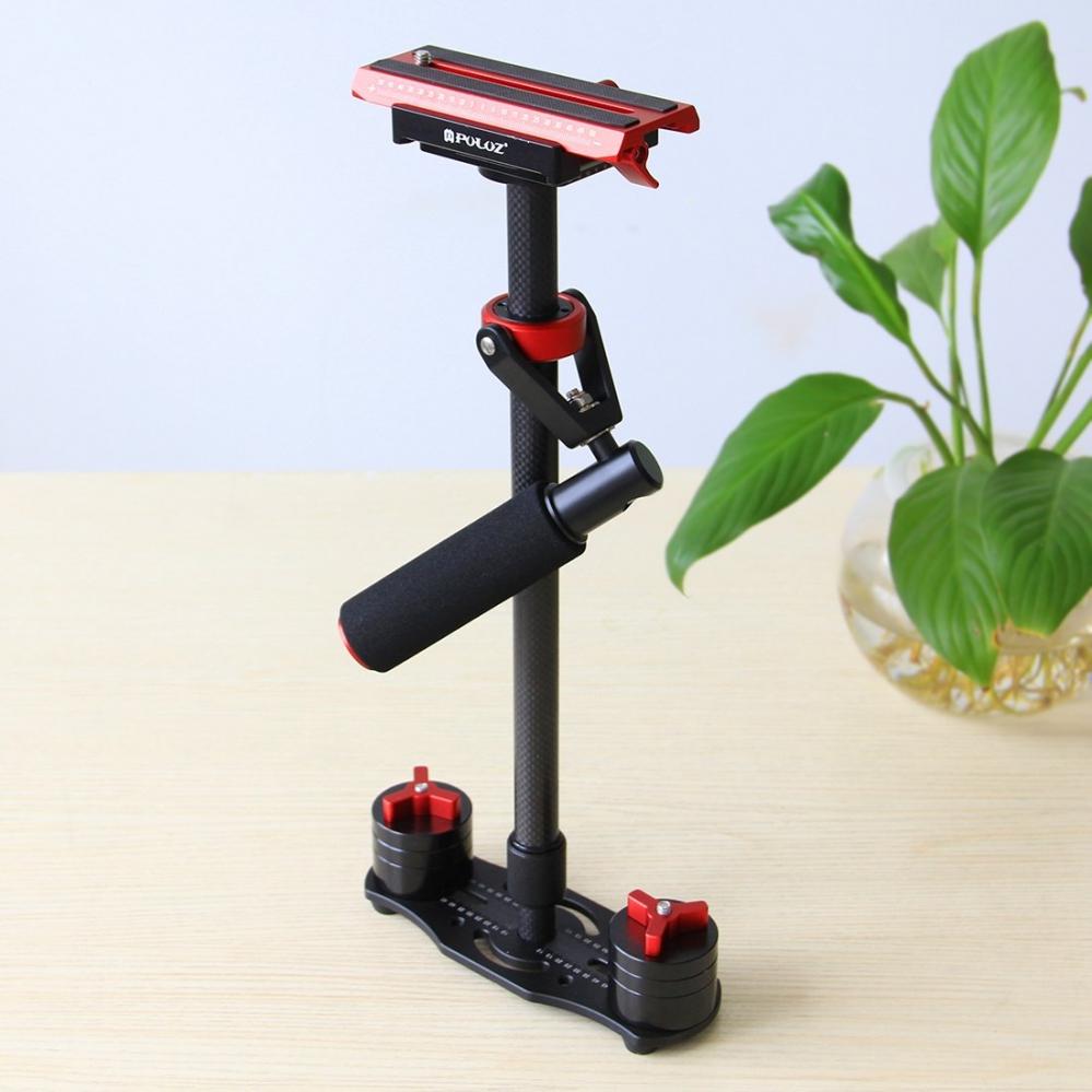 Puluz Handhållen kolfiber stabilisator för DSLR/DV-kameror (38.5-61cm)