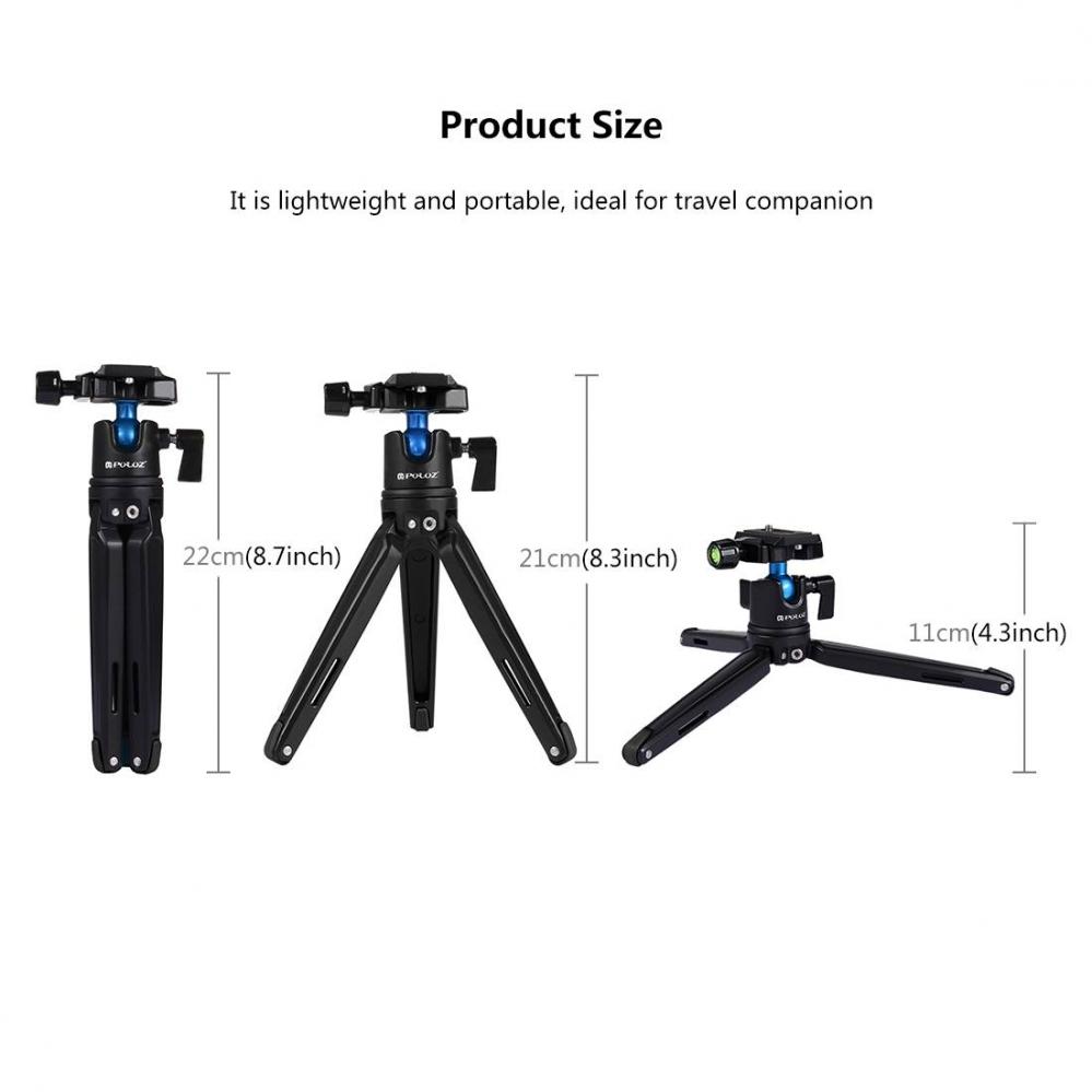 Puluz Mini skrivbordsstativ med kulled 11-21cm