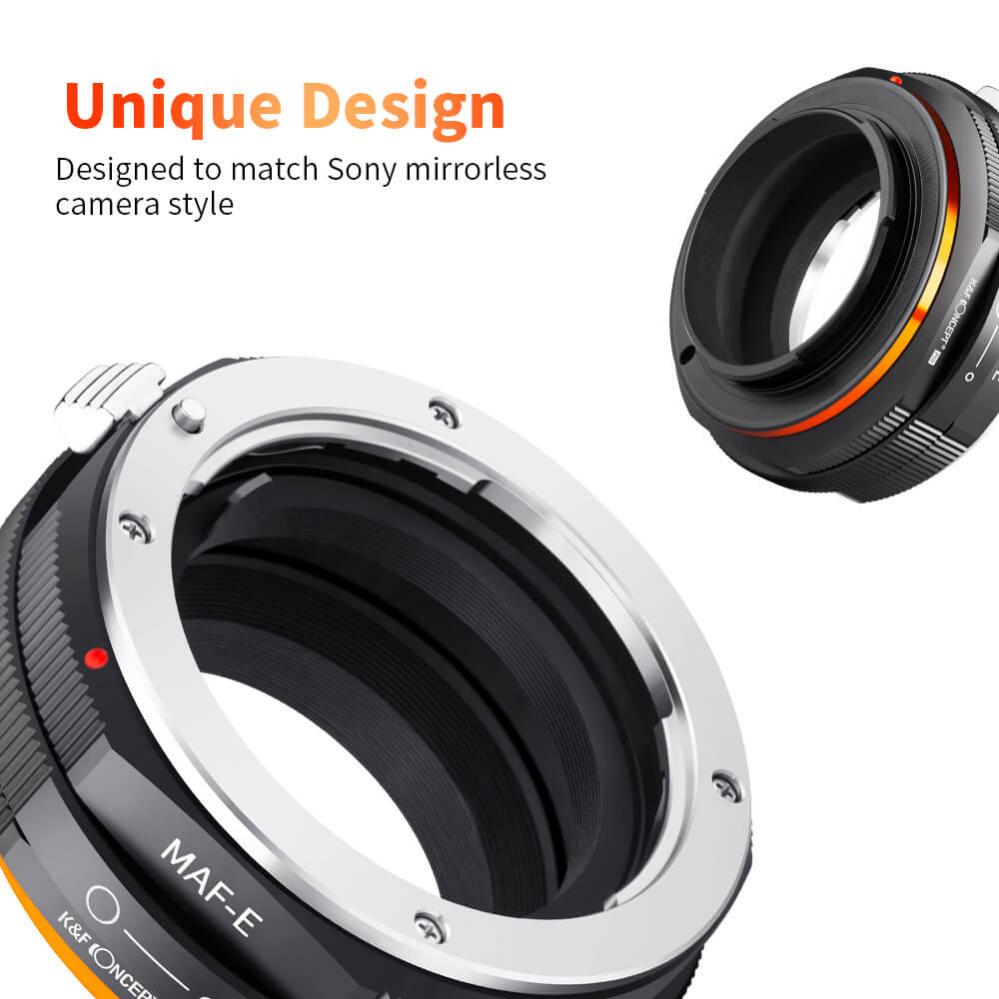 K&F Objektivadapter v2 till Minolta AF objektiv för Sony E kamerahus