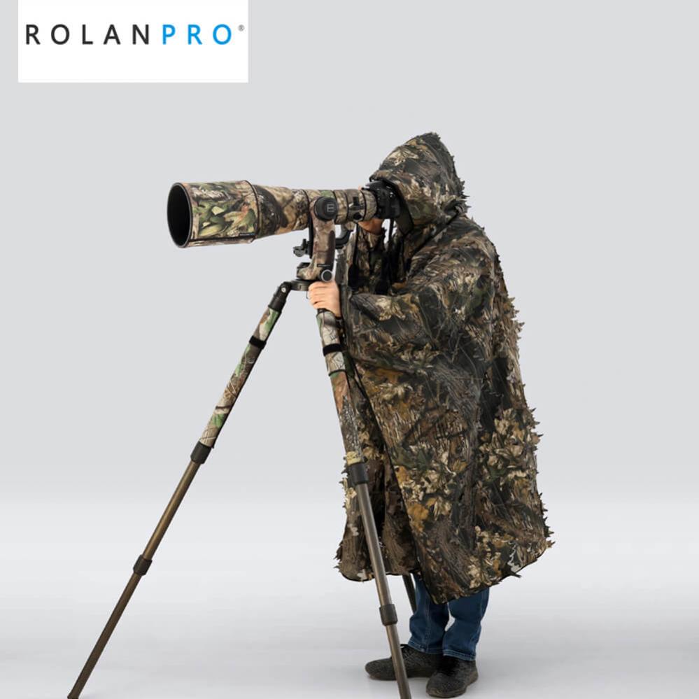  Rolanpro Kamouflagefrgad poncho 3D-modell med lnnlv fr naturfotografen