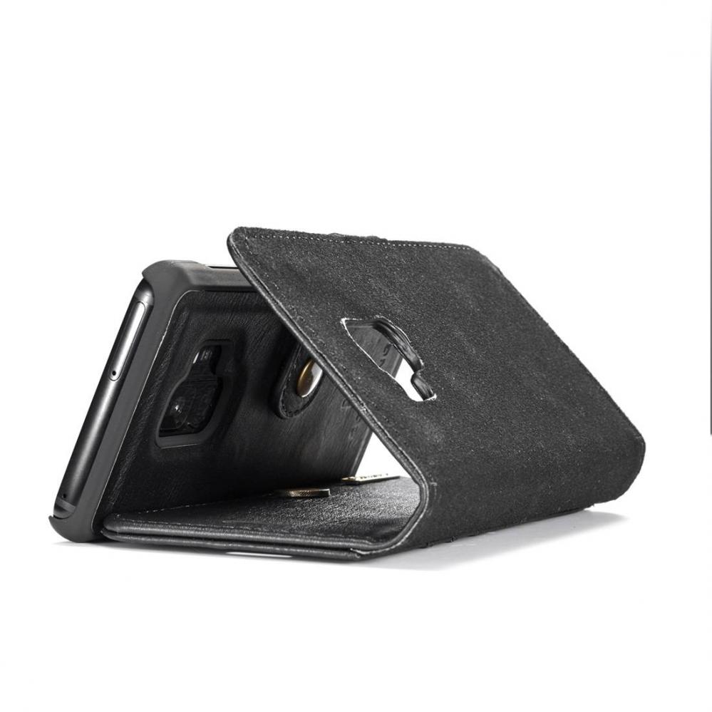  DG.MING Plånboksfodral med magnetskal för Galaxy S9 Svart