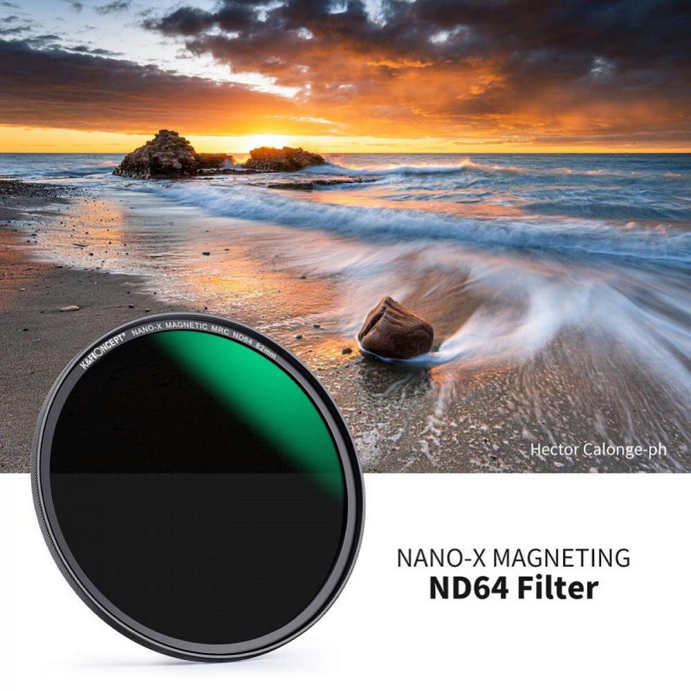 K&F Concept Magnetisk ND-filter ND64 med adapterring & magnetlock