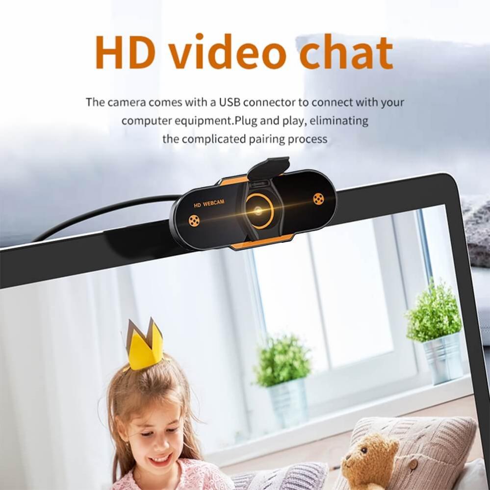  Webbkamera HD-upplsning med mikrofon fr kontakt med dina vnner