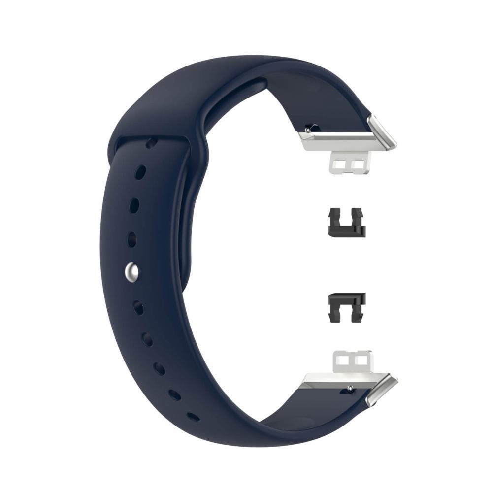 Silikonarmband Navyblå för 18mm Watch/Huawei Watch Fit med stiftspänne