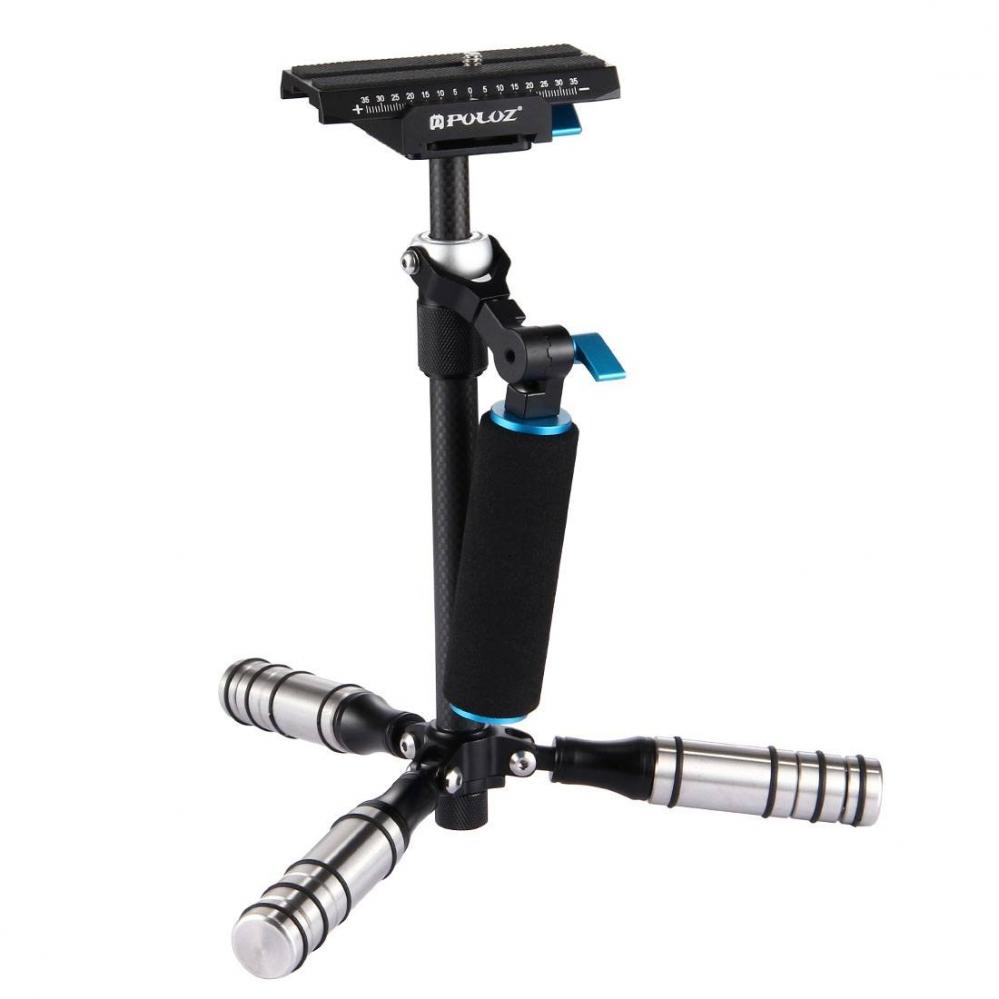 Puluz Handhållen kolfiber stabilisator för systemkameror 27-37cm