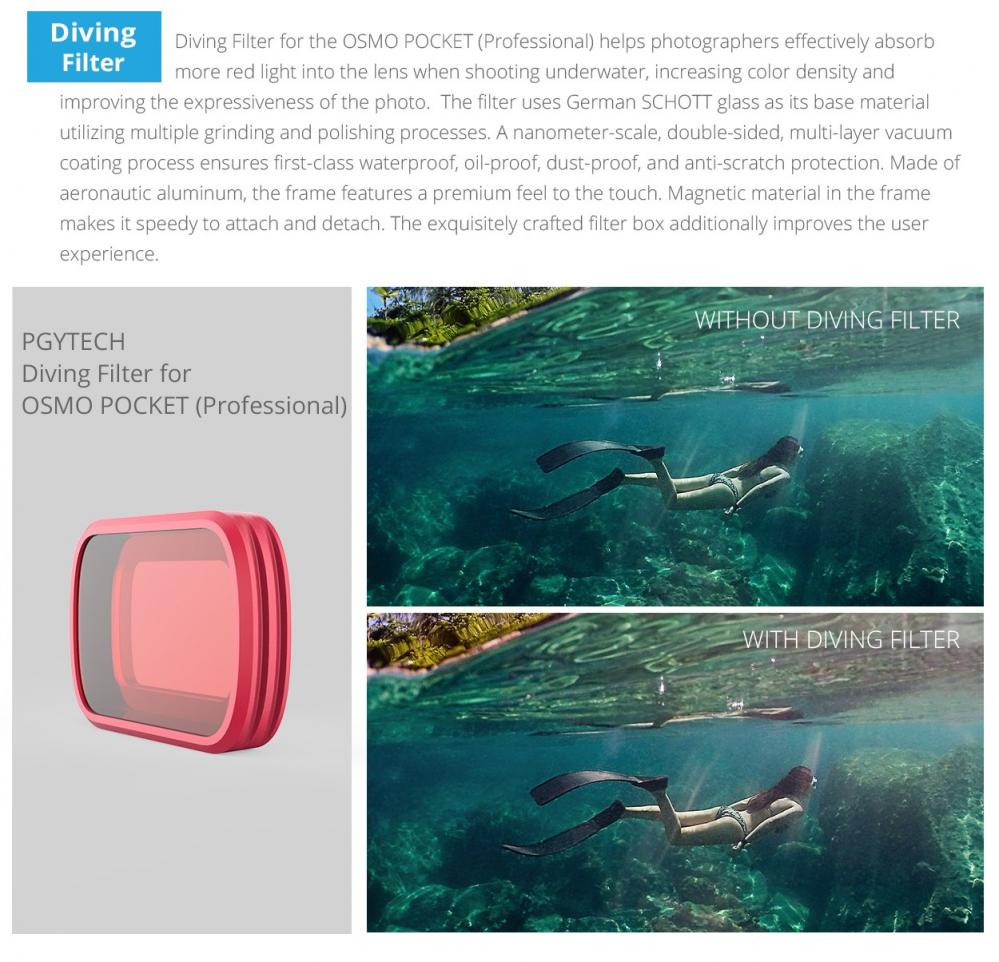 PGYTECH Dykfilterset Pro för Osmo Pocket
