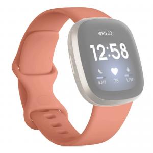  Silikonarmband Rosa för Fitbit Versa 3/ Sense 148-195mm