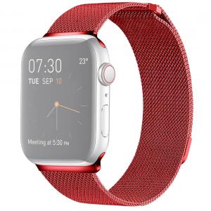  Metallarmband Milanese Loop för Apple Watch 38/40/41mm Röd